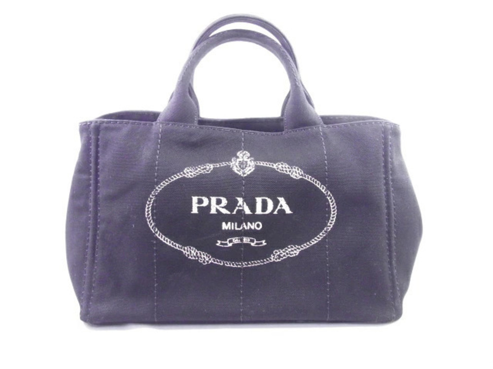 Prada Canapa Handbag Canvas Black